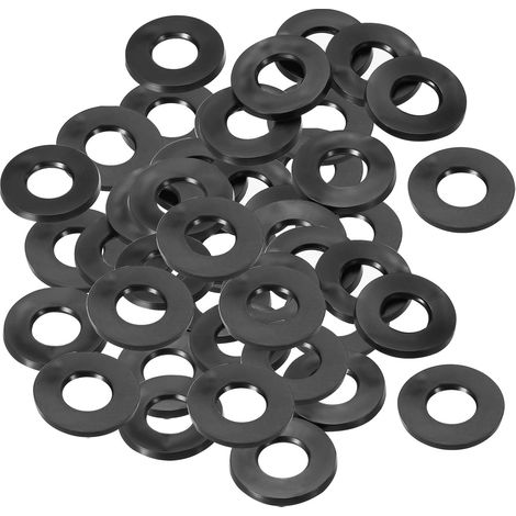 Joint Plat En Caoutchouc M10, Lot De 100, Diamètre Intérieur 10mm, Diamètre Extérieur 20mm, Épaisseur 3mm, Rondelle D'étanchéité Pour Robinet, Boulon De Fixation, Noir (1/5)
