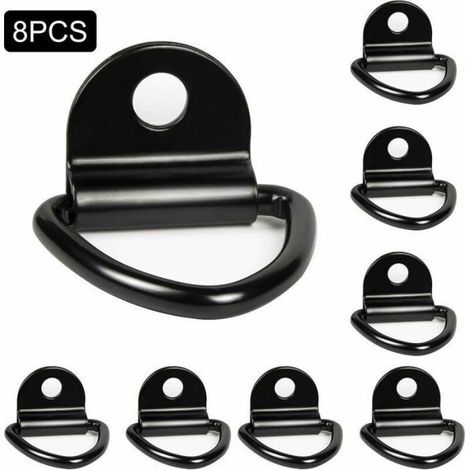 Anneaux D Arrimage - Acier Inoxydable - Charge Max 400 Kg Par Anneau - Trou De Boulon 12 Mm - Pour Bateaux Camions Entrepôts - Lot De 8 (1/4)