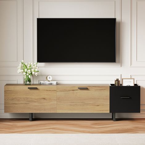MEUBLIV TV-Möbel 180x38x49 cm Schwarz – schwebendes Design ohne Matratze (1/5)