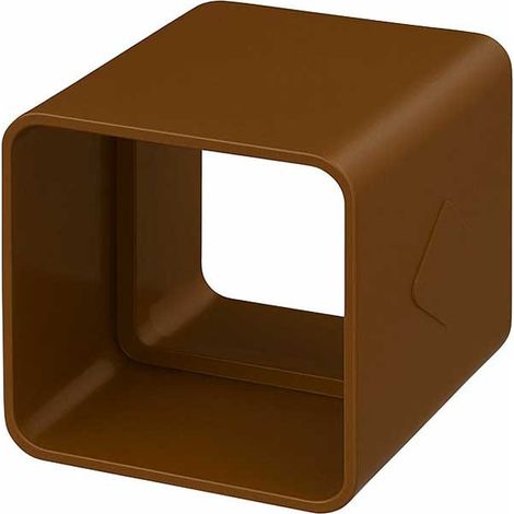 Manguito Canalón Cuadrado 70x70 EUME Blanco PVC - Ferroplast  Color: Marrón