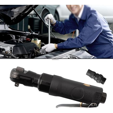 Pneumatischer Druckluft-Ratschenschlüssel, 1/4-Zoll-Antrieb, 25–65 N·m hohes Drehmoment, gerader Schaft, Werkzeug für Autoreparatur, Schiffbau und Maschinen (1/5)