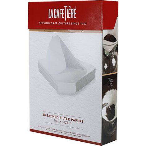 La Cafetiere Bleached Filter Papers Size 4 100 Pc