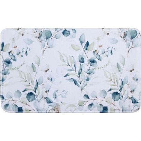 Cleafe - Tappeto Tappetino Per Arredo Da Bagno 45 X 75 Cm Con Fantasia Fiori Foglie 87060 - (1/2)