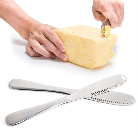 Ensemble 4 tartineurs à fromage en acier inoxydable