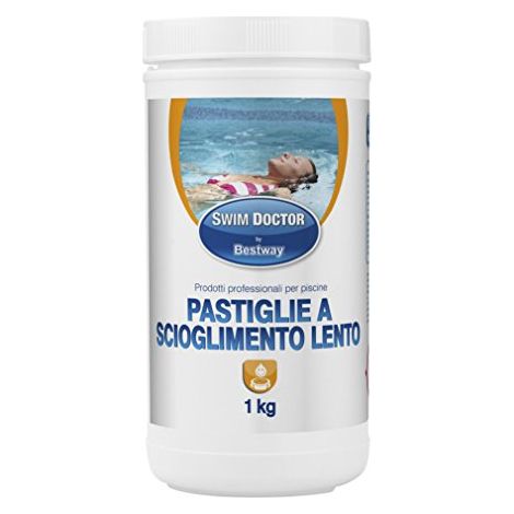 Bestway Cloro A Lunga Durata 90% Pastiglie Da 20 GR - Bestway Cloro A Lunga Durata 90% Pastiglie Da 20 GR - Confezione Da 1 Kg (1/5)