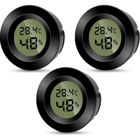 Lot de 3 hygromètres numériques, thermomètres d'intérieur, surveillance haute précision température/humidité.