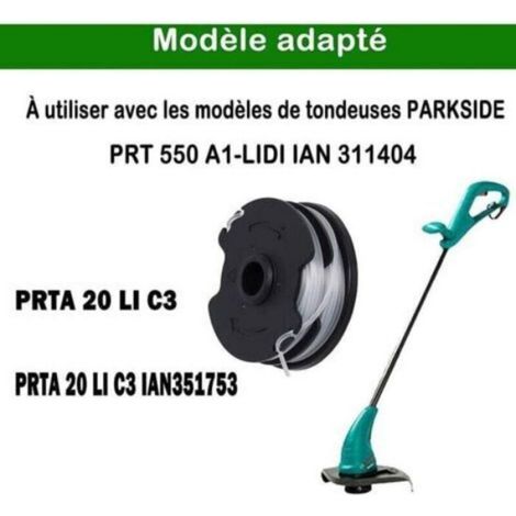 Lot 6 bobines fil débroussailleuse Parkside PRTA20-Li C3 (1/5)