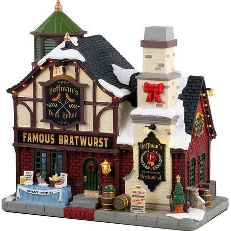 Decorazione "Brat House di Hoffman" per Villaggio di Natale e presepe, in Resina da h 24,5 cm