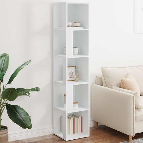 Armoire d'angle-Meuble de rangement Blanc 33x33x164,5 cm Bois d'ingénierie 345298 (1/5)
