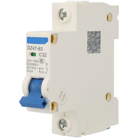 230Vac Dz47 63 1 Pôle Miniature, Disjoncteur, Disjoncteur Miniature Dz47 63 Ac230V Dz47 63 Disjoncteur Interrupteur de Coupure (32A). (1/5)