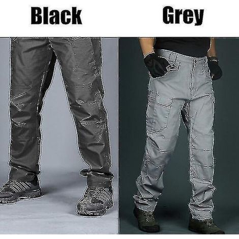 Pantalon cargo tactique pour homme, pantalon SWAT, pantalon de randonnée pour sports de plein air, pantalon multipoches, salopette d'entraînement, pantalon militaire - Gris (1/5)
