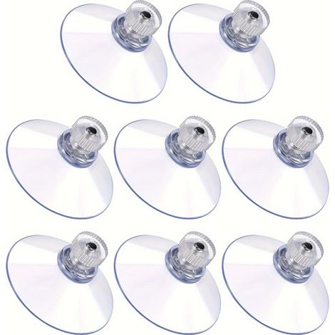Lot de 40 ventouses transparentes Ø 41 mm – Charge maximale 2 kg – Fixation facile avec filetage et écrous moletés – Pour surfaces lisses (1/4)