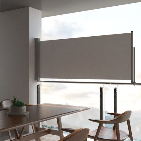 Brise-vue ou Auvent latéral Gris 100 cm de haut et 3 mètres de long. Idéal terrasse, patio et balcon. Discrétion et Intimité (1/5)