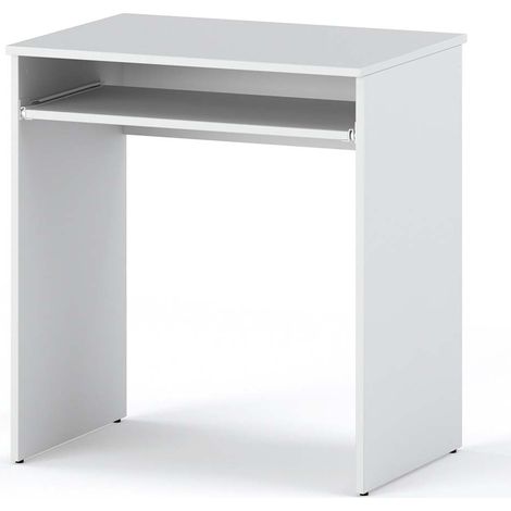 Bureau Gamer - 68 cm - Blanc - Design moderne - Pratique et élégant (1/5)