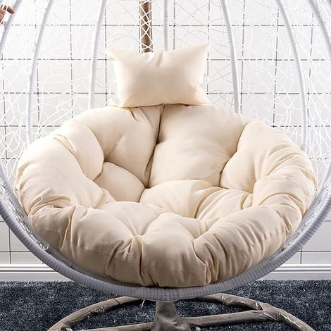 Cuscino per sedia sospesa, cuscino per altalena in polyrattan/rattan, cesto sospeso, cuscino per cesto sospeso per uso interno/esterno, casa, ufficio, patio, giardino (sedia non inclusa) (1/4)