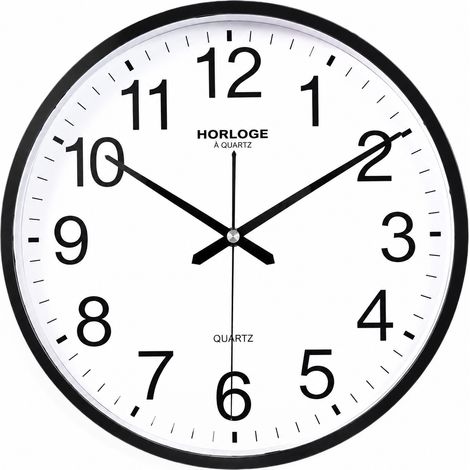 Horloge murale ronde moderne à affichage simple face pour salon et séjour 1 g – Livraison gratuite (1/5)
