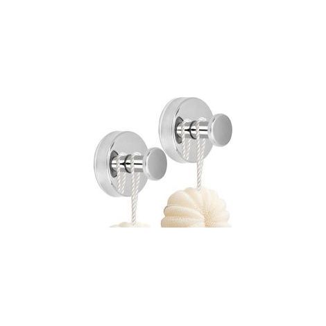 Set di 2 ganci a ventosa in acciaio inox, non richiedono foratura, autoadesivi, per bagno, cucina, ufficio (1/5)