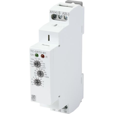 TRU COMPONENTS TC-9963308  Zeitrelais Multifunktional 12 V/AC, 240 V/AC 1 St. Zeitbereich: 1 s - 10