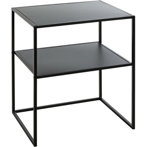 Table d'Appoint en Métal "Cromano" 60cm Noir (1/5)