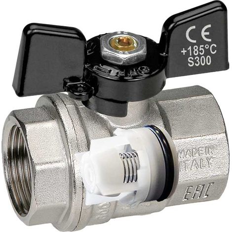 "VALVOLA CON RITEGNO INCORPORATO F/F FARFALLA IN ALLUMINIO BUGATTI 3/4"""" - DN20"