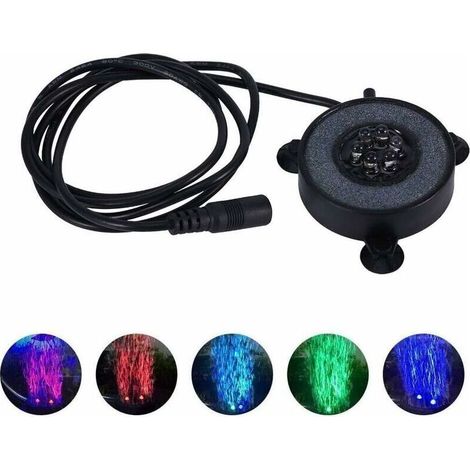 Lampe à bulles pour aquarium, lampe à bulles LED pour aquarium de plongée, 6 LED, pierre à bulles, décoration pour aquarium (prise) (1/5)