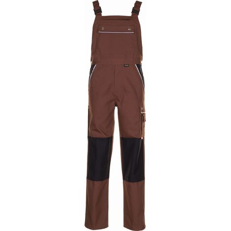 Planam Latzhose Canvas 320 Gr. 27 braun/schwarz (1/5)