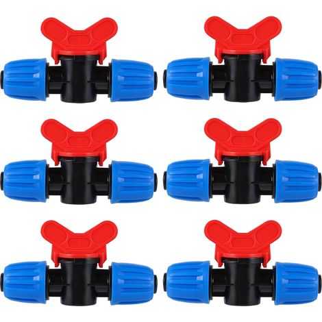 1/2 Card Sleeve Drip Irrigation Stop Valve With Thumb Lock (Outer Diameter 0620, Inner Diameter 0520), 6 Pcs Blue (1/5)