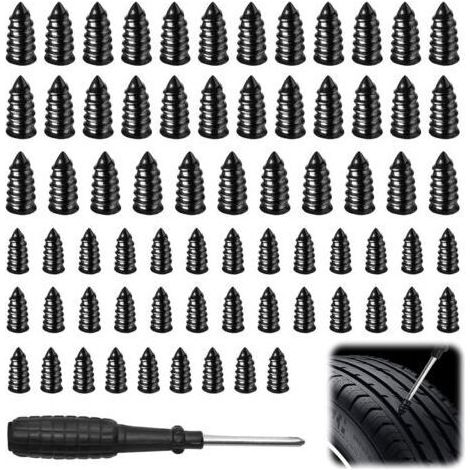100er-Packung Reifenschrauben – Vakuum-Reparaturset mit Schraubendreher – Gumminägel – Schnelle Selbstreparatur für Fahrrad, Auto, Motorrad, LKW (1/5)