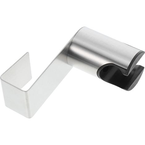 Support Douchette Mural en Acier Inoxydable Base pour Pommeau de Bain, Installation Murale Simple et Matériau Abs pour Accessoires de Salle de Bain Argentés (1/5)