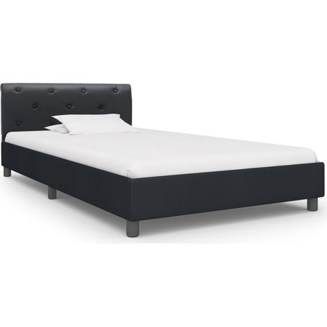 Maison Exclusive - Cadre de lit Noir Similicuir 100 x 200 cm (1/5)