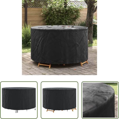 vidaXL UV-beständig - Gartenmöbelabdeckung Schwarz 157 x 157 x 71 cm 210D-Gewebe (1/5)