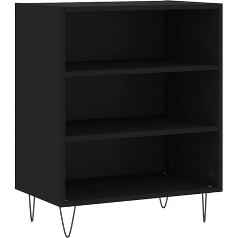 Credenza buffet cassettiera mobile contenitore organizer cucina soggiorno soggiorno 57 x 35 x 70 cm multistrato nero 020035955