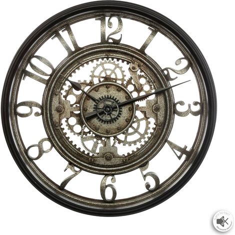 Reloj de Pared para Salón y Comedor Sarkis, Diseño Elegante, Color Gris 50 cm, Moderno y Decorativo (1/5)