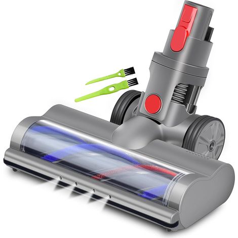 Turbo electric motorized rotating brush compatible for Dyson V7 V8 V10 V11 V15 with hard bristle roller for parquet with automatic LED light (1/5)