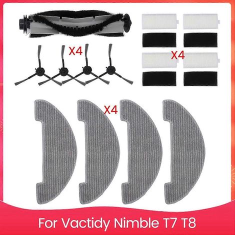 Ersatzteile für das Zubehörset des Vactidy Nimble T7 T8 Saugroboters, Haupt- und Seitenbürste (1/5)