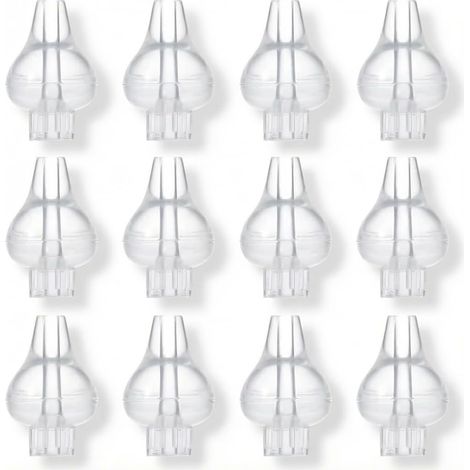 Lot de 12 embouts en silicone réutilisables pour aspirateur nasal, adapté aux nourrissons, kit de lavage nasal de haute qualité, sûr et confortable (1/5)