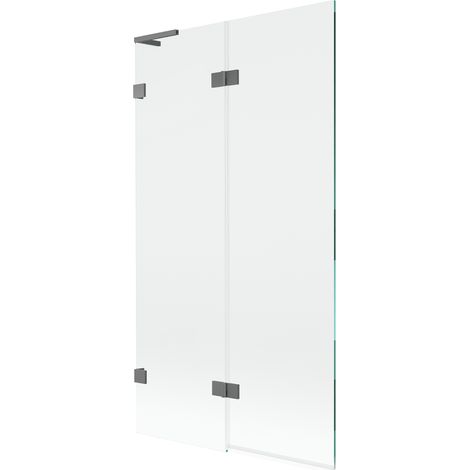 Paroi de baignoire Mexen Lunar L à 2 volets gauche 100 x 150 cm, transparent, gun metal - 897L-100-100-95-00-L (1/5)