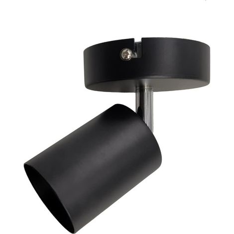 Spot LED GU10 noir, 1 élément, idéal pour l'éclairage ponctuel et décoratif en intérieur.
