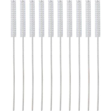 10 pezzi 2,5 mm spazzola per sfiato apparecchi acustici strumento di pulizia professionale in nylon per tubi apparecchi acustici accessorio spazzola per la pulizia (1/4)