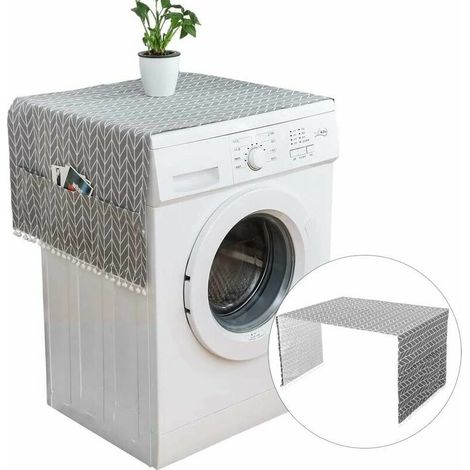 130 x 55 cm Protective Cover for Refrigerator with Storage Pockets - Dust Cover for Washing Machine (1/4)
