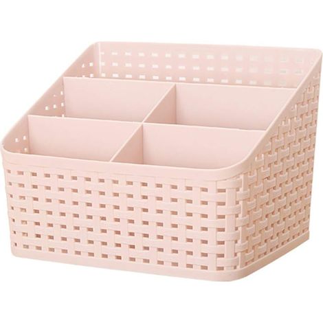 Boîte de rangement multifonctionnelle pour cosmétiques (rose)