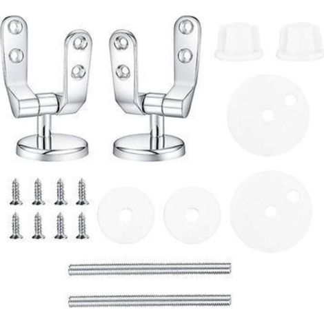 Charnière De Remplacement Pour Siège De Toilette En Alliage De Zinc Raccords Fixation (1/4)