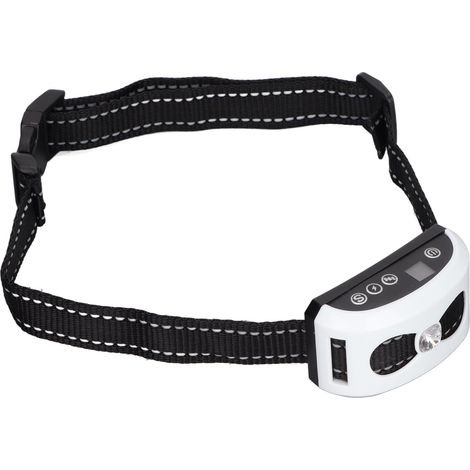 Antibellhalsband für Hunde mit Piepton und Vibration, wasserdicht, 7 einstellbare Empfindlichkeitsstufen, für kleine, mittlere und große Hunde (weiß). (1/5)