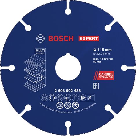 Bosch EXPERT Multi Material Carbide Cutting Disc 115 x 22.23 mm 2608902488 (1/5)