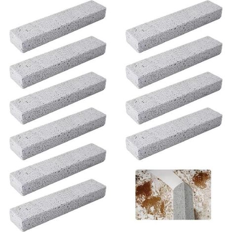 10 Pièces Pierre Ponce WC, Brosse De Nettoyage Pierre Ponce, Effet Nettoyant Puissant, Idéal pour Nettoyer (1/4)