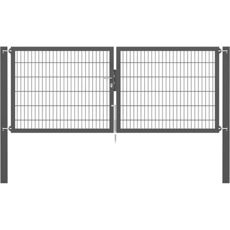 ALBERTS Doppeltor Flexo Plus, anth.RAL 7016, z.Einbet.BxH3000x1200mm, PF1900/100x100mm (1/3)