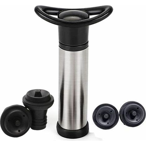 Pompe à vide pour vin avec 4 bouchons à vide en acier inoxydable pour cuisines et bars-AquaForge (1/5)