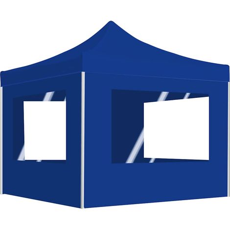 vidaXL Carpa plegable profesional con paredes aluminio azul 2x2 m (1/5)
