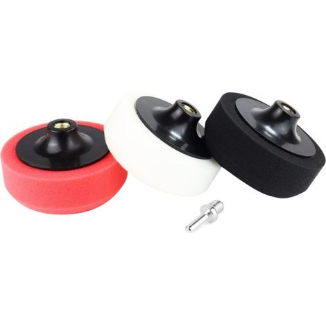 Juego de esponjas de pulido 3x125 mm + adaptador M14 AMIO-02648