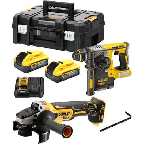 Dewalt DCH273H2T 18v XR SDS Brushless Rotary Hammer Drill 5AH x2 + Grinder (1/5)